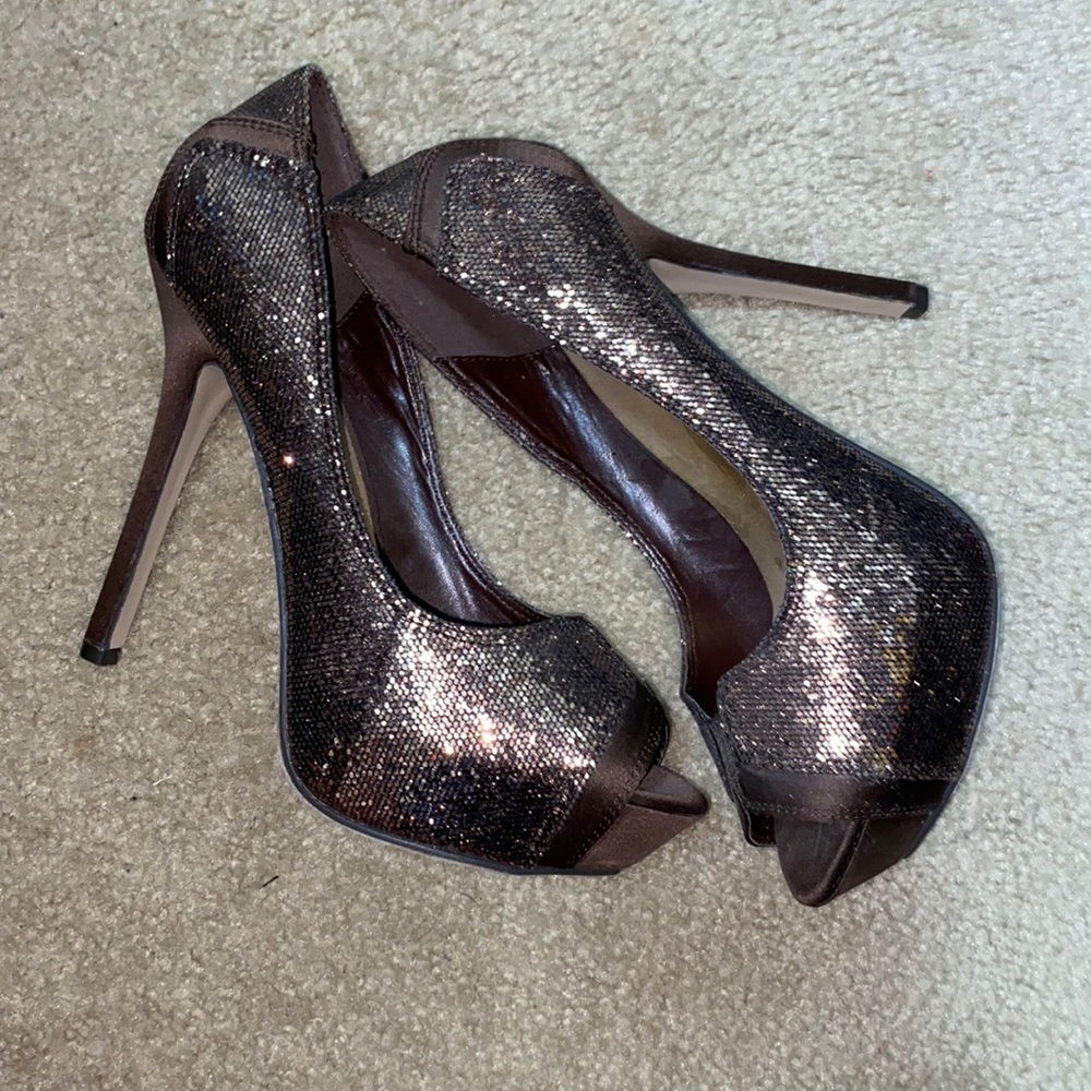 Brown Bronze Heels